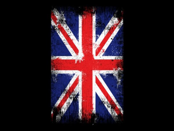 The flag uk t shirt design for sale