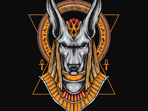 Anubis vector t shirt design artwork
