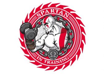 Spartan In Training vector shirt design
