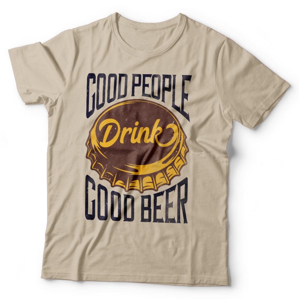 Beer cap t shirt designs for merch teespring and printful