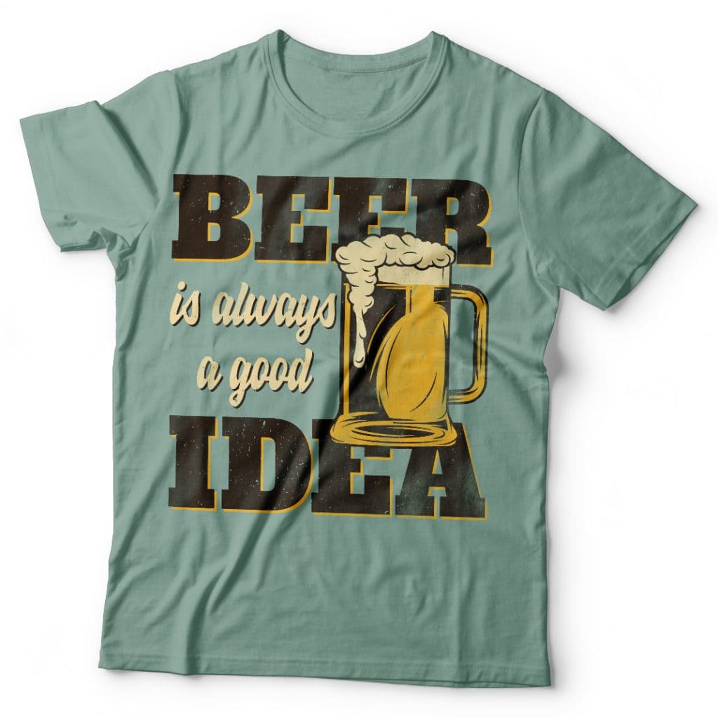 Beer glass t shirt designs for merch teespring and printful