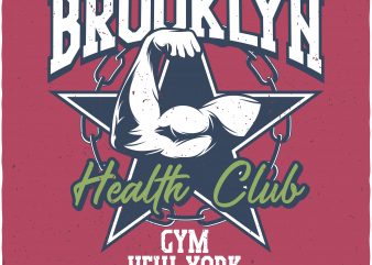 Health club vector t shirt design artwork