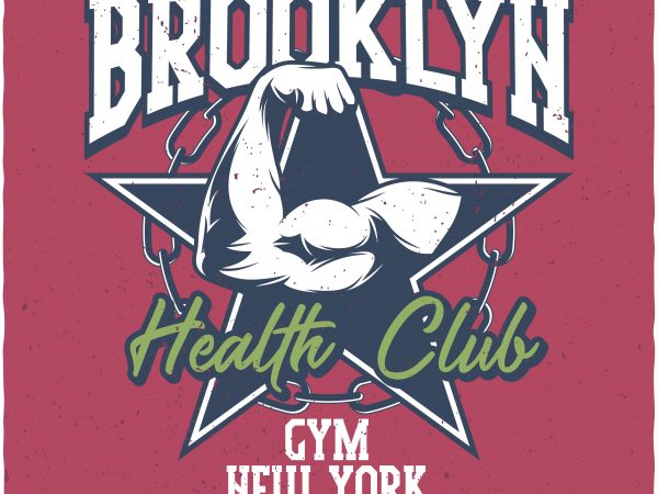 Health club vector t shirt design artwork