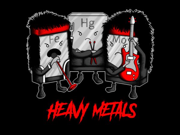 Heavy metals buy t shirt design for commercial use