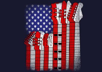 Flag Usa Guitars buy t shirt design artwork