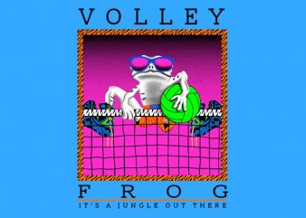 Volley Frog t-shirt design png