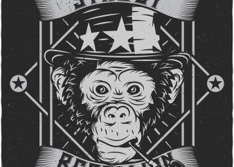 Monkey Street print ready shirt design