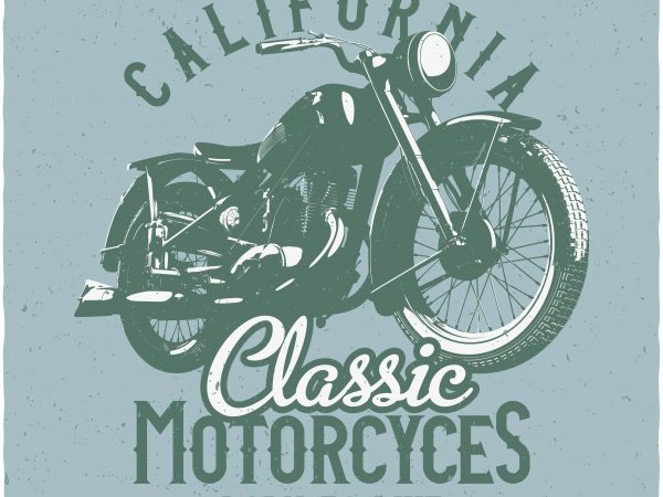 Motorcycle t shirt design for sale
