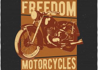 Motorcycle tshirt design vector