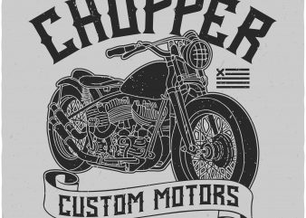 Motorcycle print ready vector t shirt design