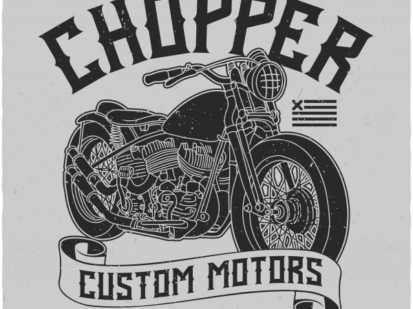 Motorcycle print ready vector t shirt design