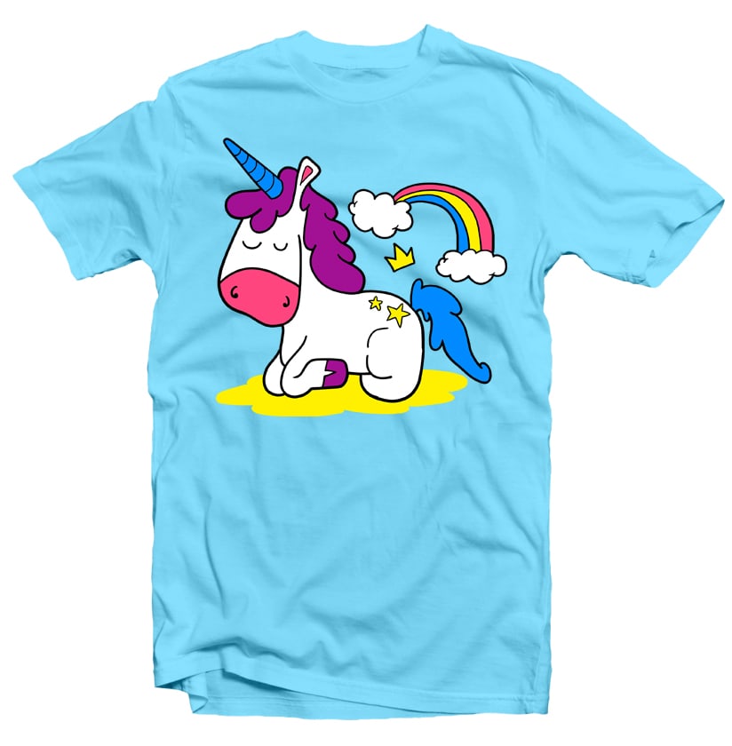 Unicorn t shirt designs for printify