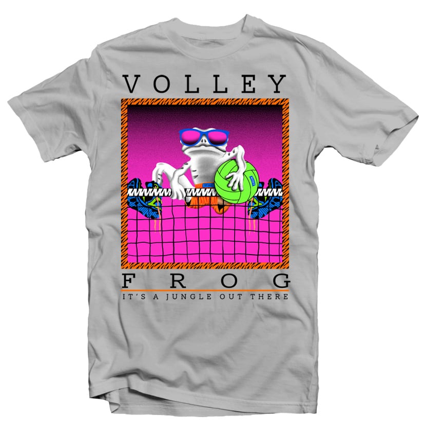 Volley Frog tshirt design for merch by amazon