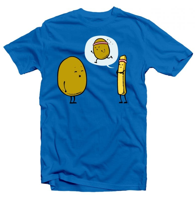French Potato t shirt designs for printful