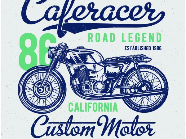 Caferacer commercial use t-shirt design