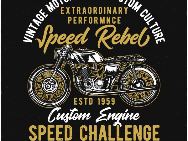 Speed challenge vector t-shirt design