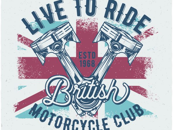 British motorcycles tshirt design for sale