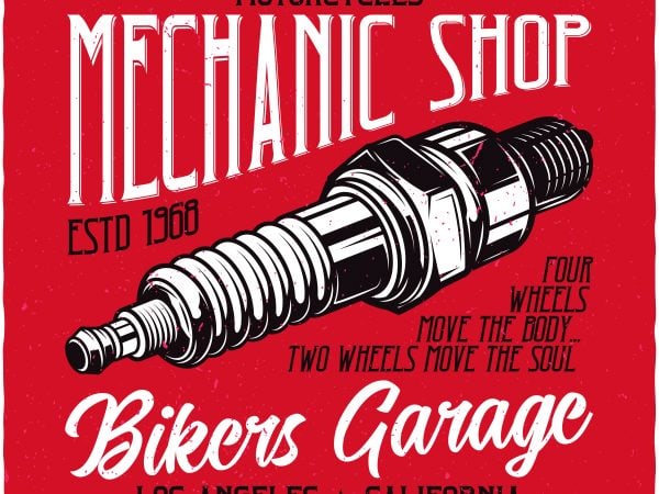 Bikers garage buy t shirt design artwork