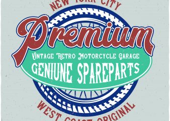 Motorcycle garage vector t-shirt design