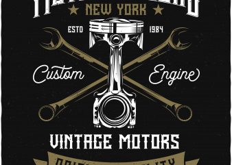 Vintage motors design for t shirt