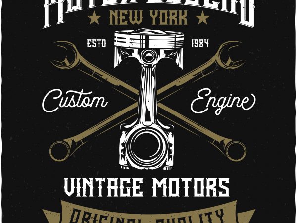 Vintage motors design for t shirt