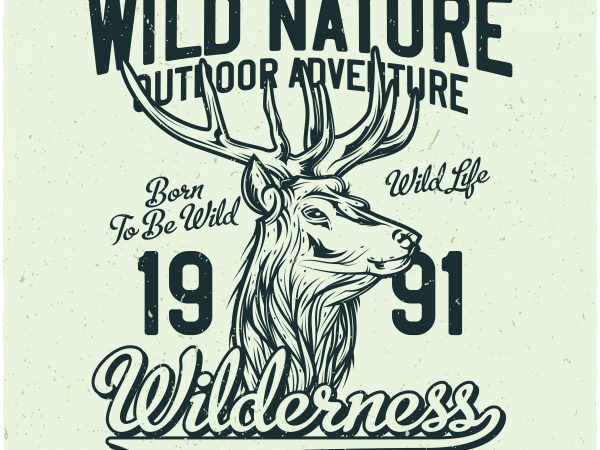 Wilderness t shirt design for purchase Wilderness t shirt design for purchase