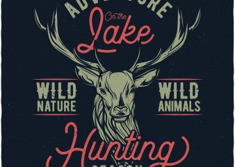 Hunting season vector t-shirt design