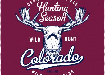 Hunting season print ready shirt design