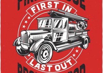 Fire rescue brotherhood vector t-shirt design