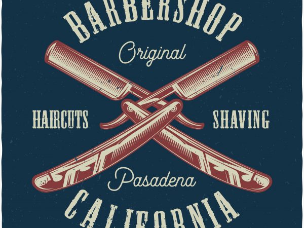 Barbershop t shirt design for purchase