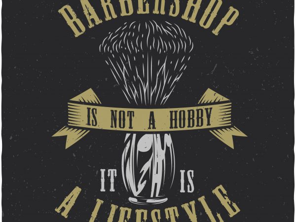 Barbershop graphic t-shirt design