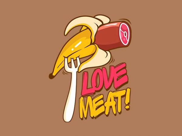 Banana meat buy t shirt design for commercial use