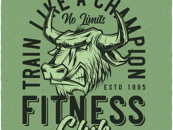 Fitness club vector shirt design