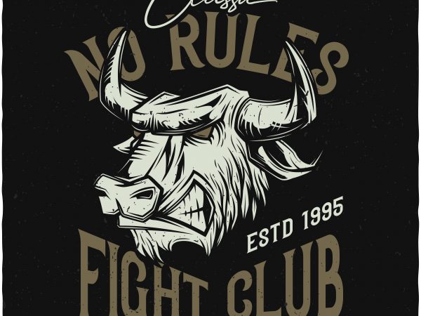Fight club commercial use t-shirt design