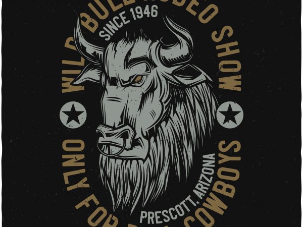 Rodeo vector t shirt design for download
