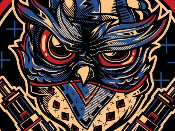 Swg gangsta owl tshirt design for sale