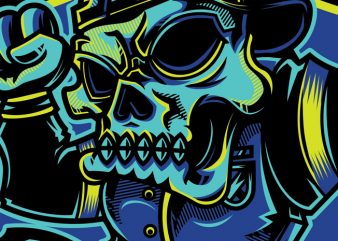 SWG Urban Skull tshirt design vector