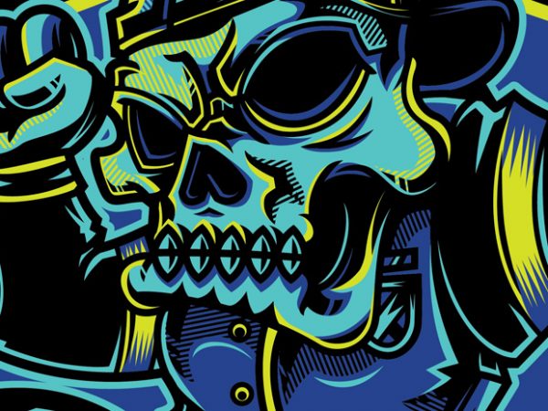 Swg urban skull tshirt design vector