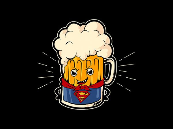 Superbeer graphic t-shirt design