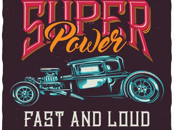 Super power t shirt design png