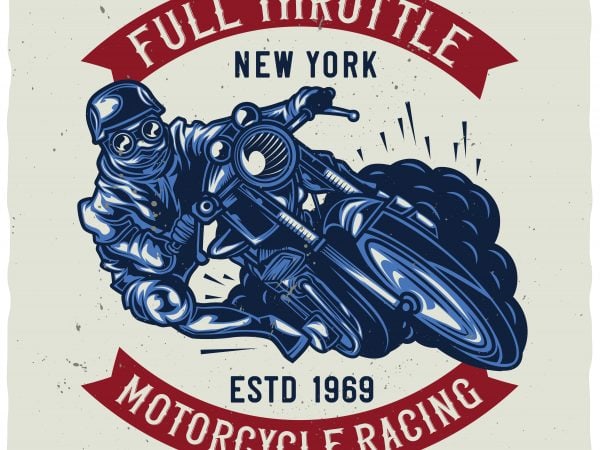 Motorcycle racing buy t shirt design