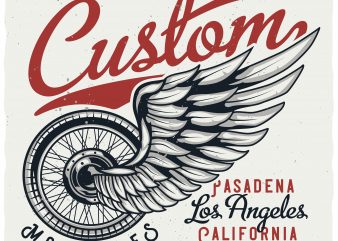 Custom motorcycles vector t-shirt design for commercial use