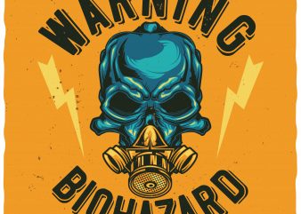 Biohazard buy t shirt design for commercial use