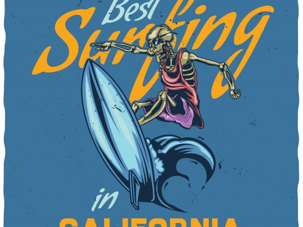 Best surfing t shirt design png