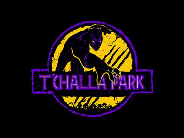 T’challa park t shirt design png