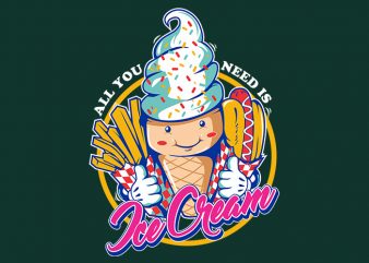 ice cream buy t shirt design for commercial use