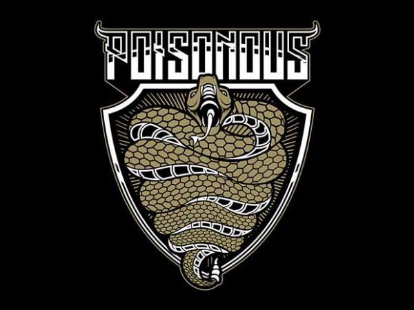 Poisonous bite vector t shirt design for download Poisonous bite vector t shirt design for download