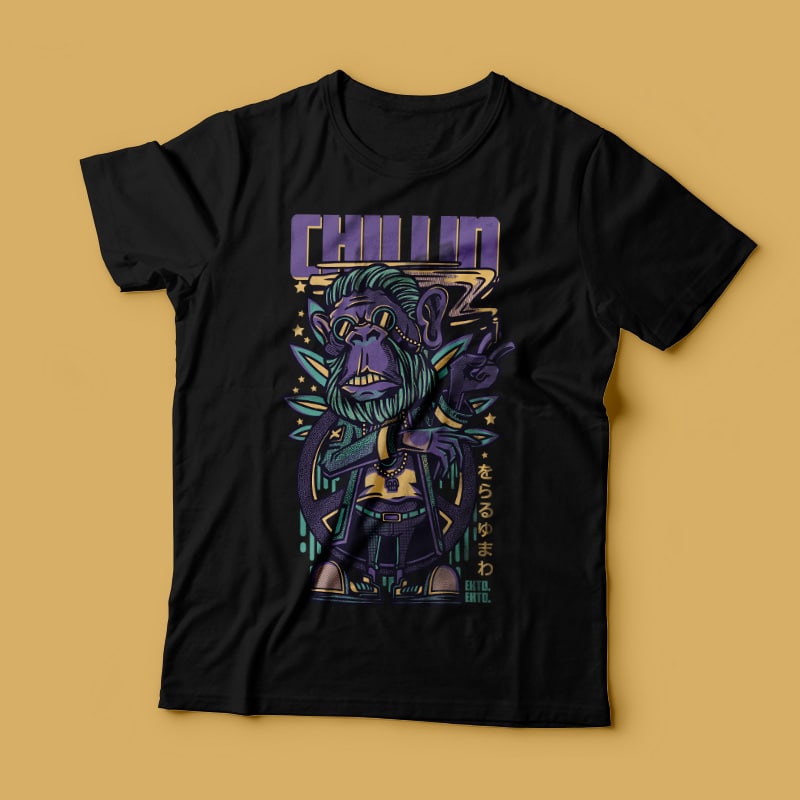 Chillin vector t shirt design for download - Buy t-shirt designs