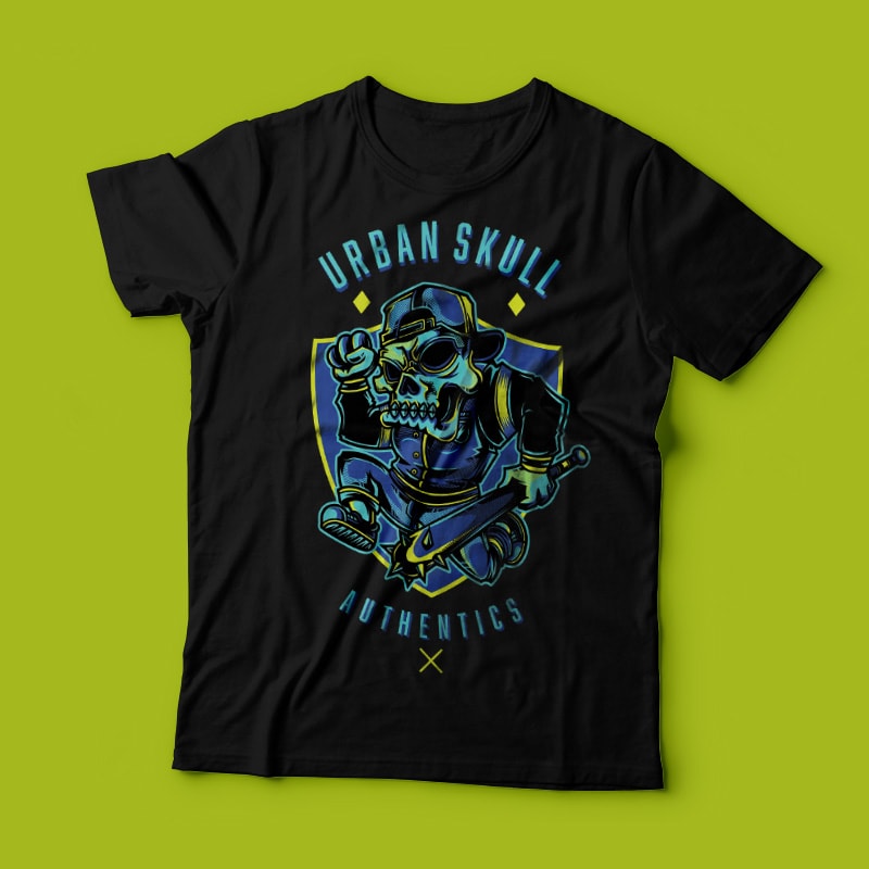 SWG Urban Skull t shirt design png