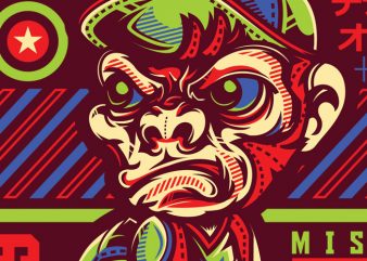 SWG Monkey Boy vector t shirt design for download